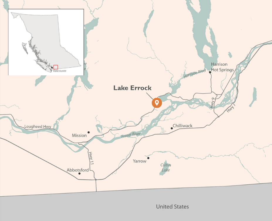 Map showing the location of the project within the region