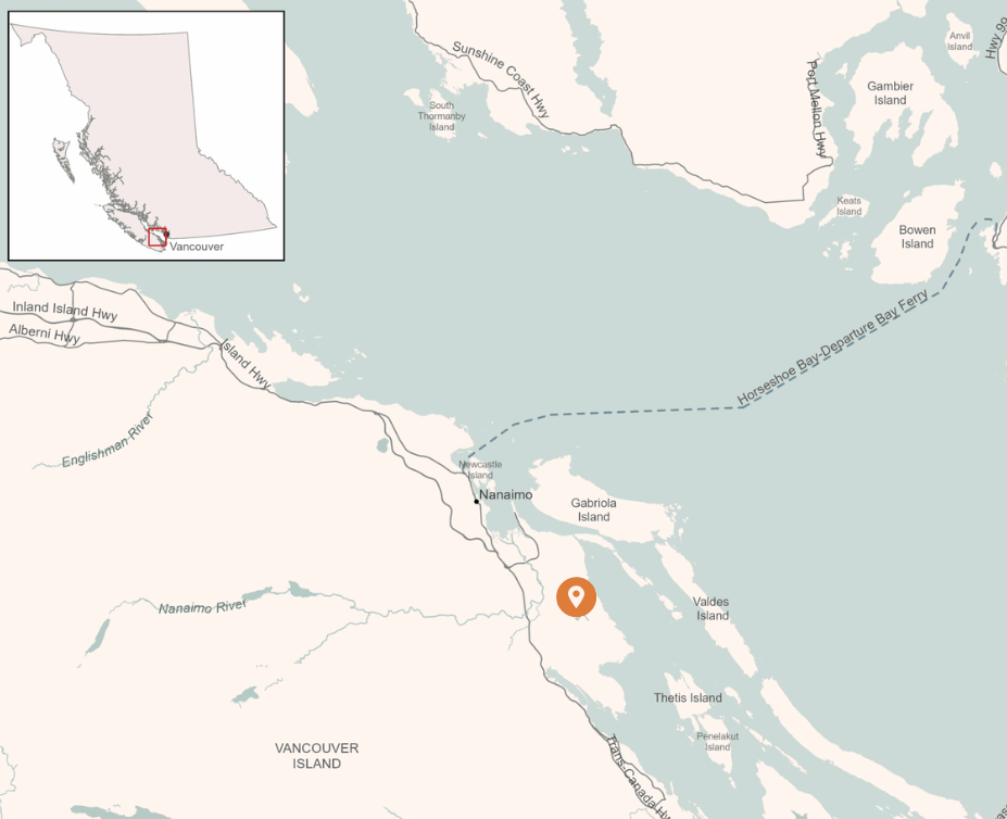 Map showing the location of the project within the region